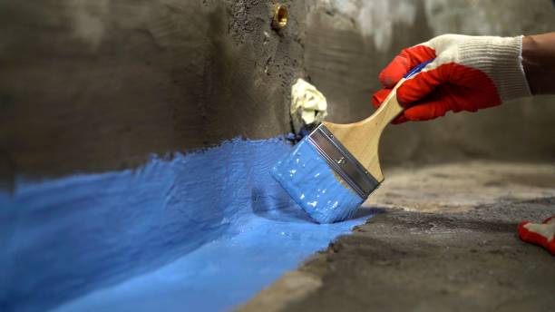 Commercial Waterproofing project at a Christiansburg, OH business property by SJ Waterproofing Pros